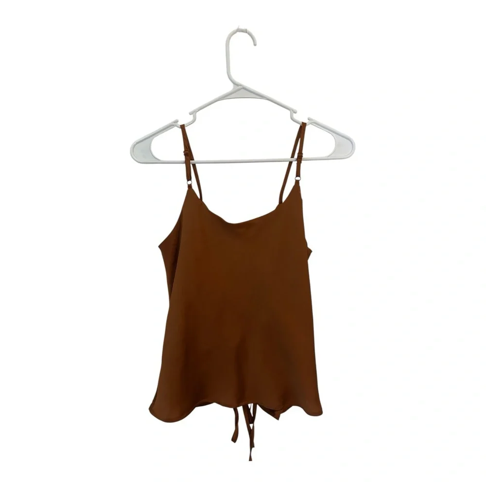 ASOS Brown Ruched Women's Top - Picture 4 of 4